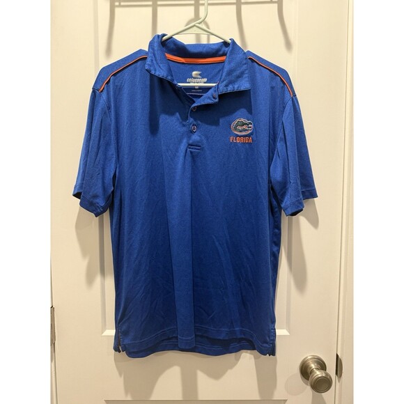 Florida Gators Polo Shirt Mens M Medium Blue Colosseum Coach Golf NCAA Football - Picture 1 of 4
